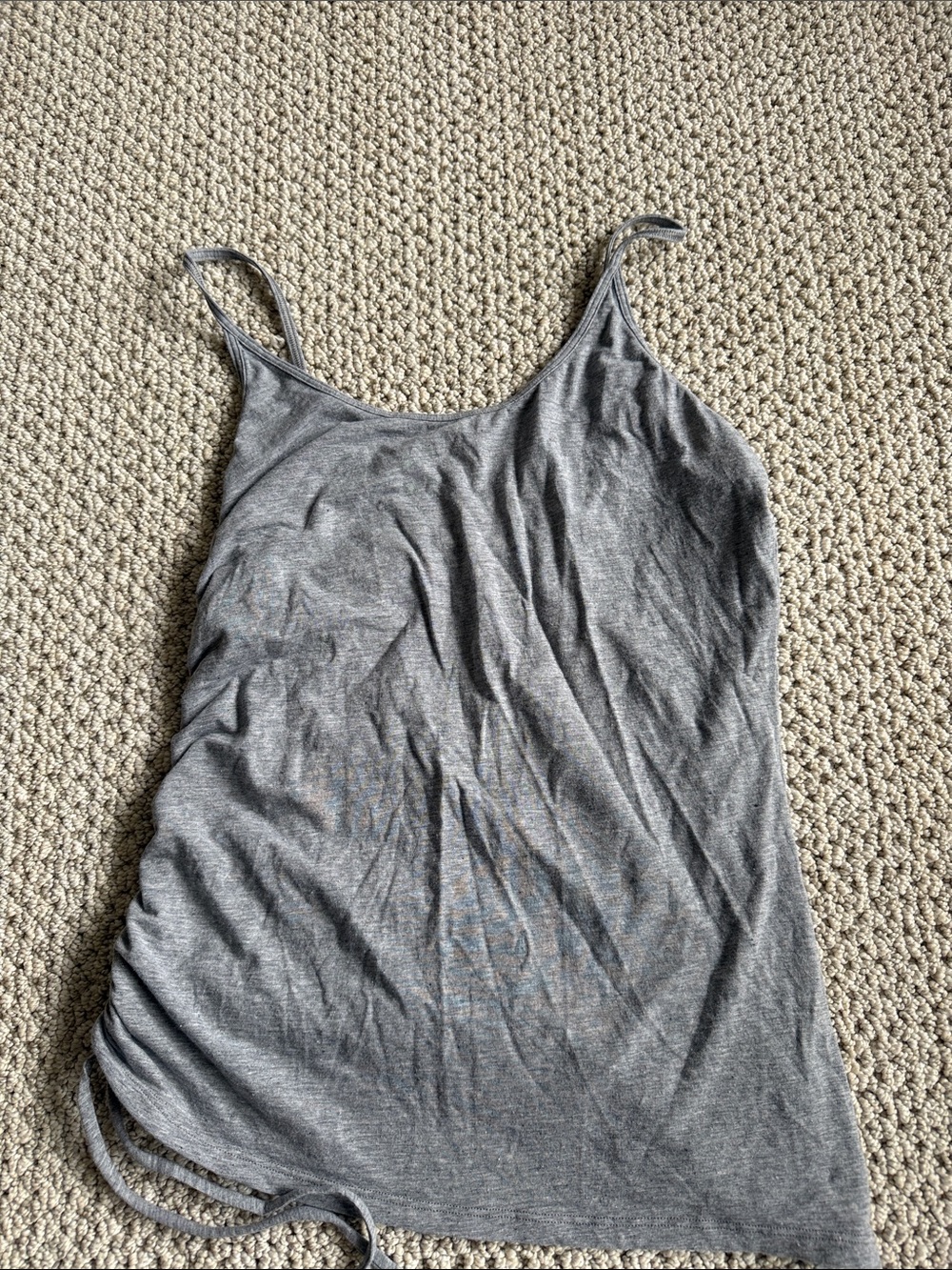 lululemon athletica Gray Side-Ruched Spaghetti Strap Camisole
